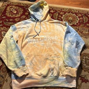 Wall drug tie dye colored hoodie size medium unisex